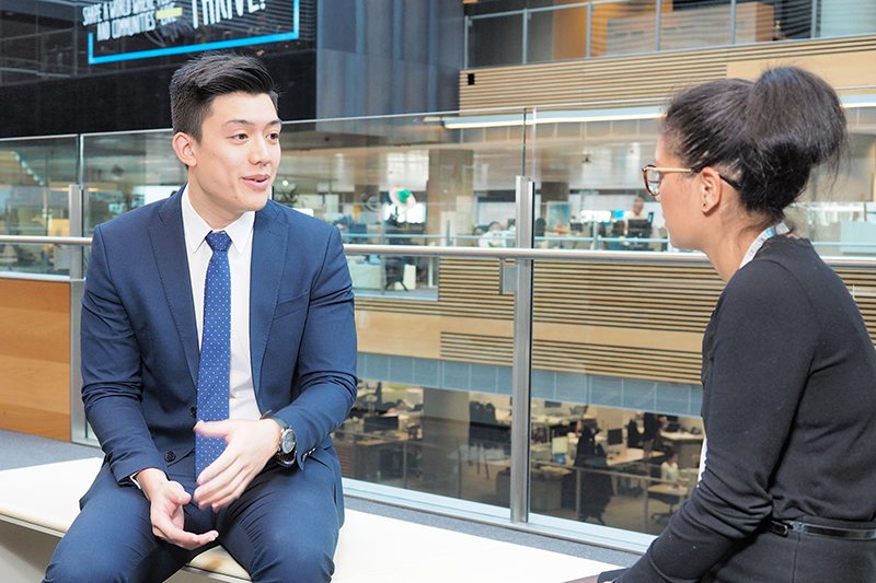 ANZ Graduate in a meeting