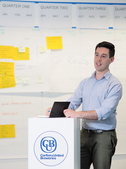 Mike O’Donoghue in the office