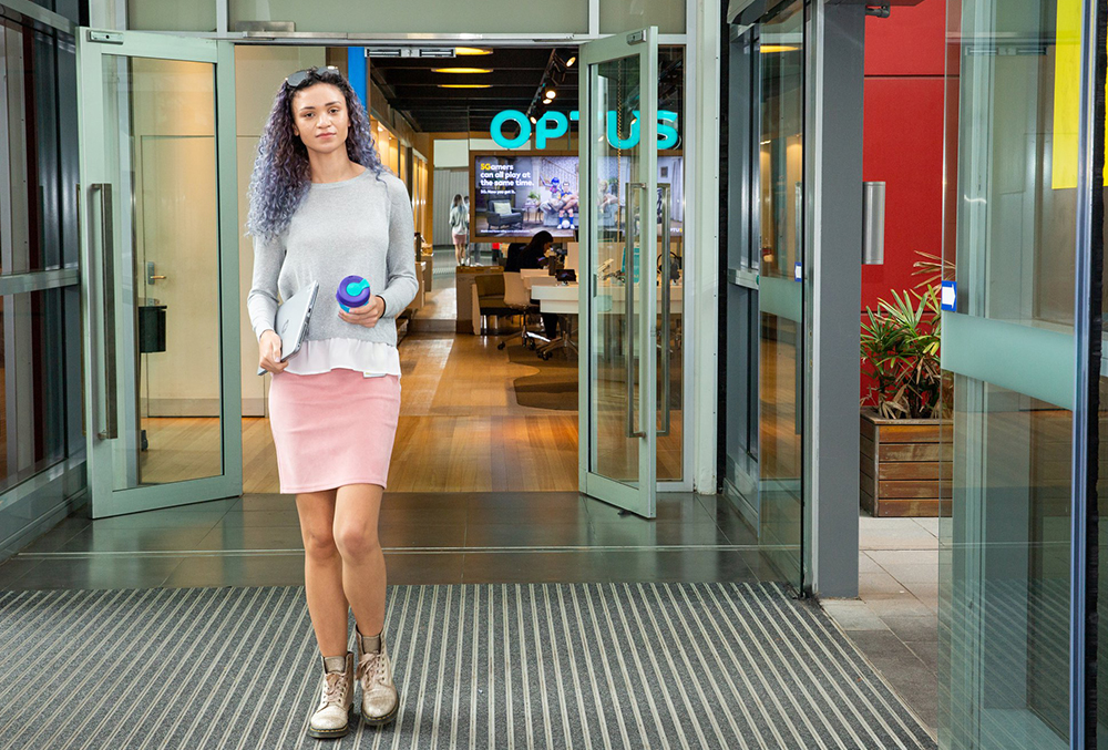 Optus Graduate Isobel Fraser coming to work