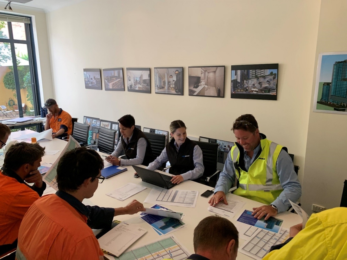 PROBUILD April Clark team meeting