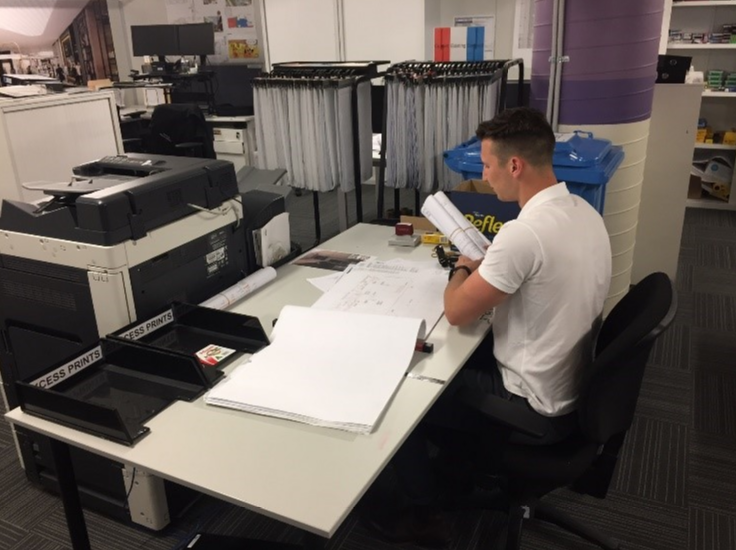 PROBUILD Damien Simic looking after document control for the project