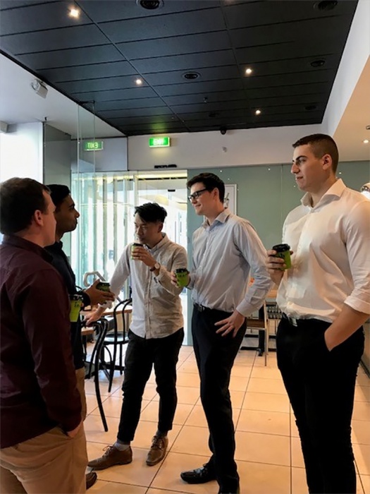 Pitcher Partners Hayden Taylor grabbing coffee