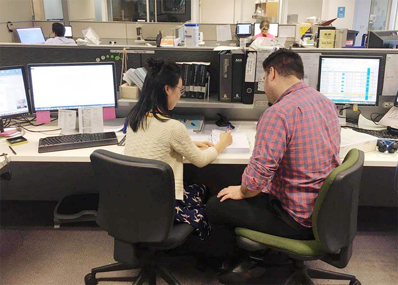 Pitcher Partners Yingchao Ma preparing tax return with her client