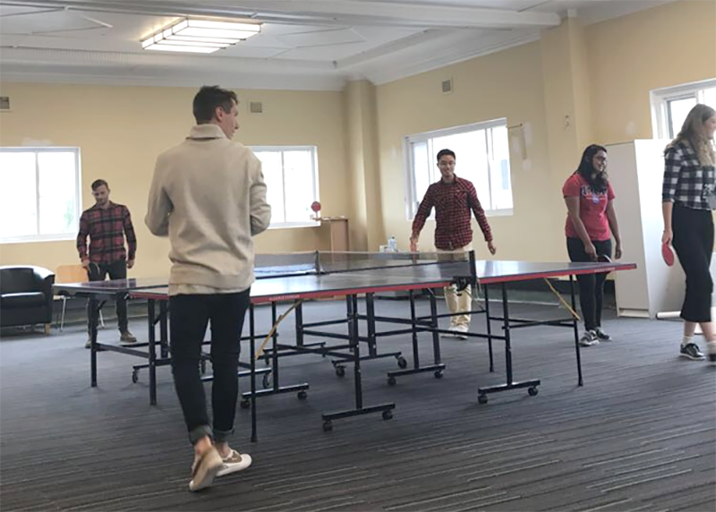 TasNetworks Shannon Culic playing table tennis