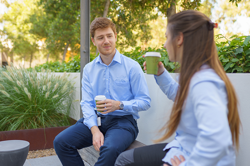 Day-in-the-life-Schneider-Electric-Chris-Johnson-coffee-with-friend