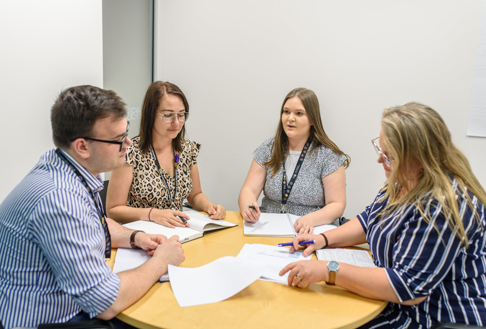 DVA graduate Amy Joslyn in a meeting