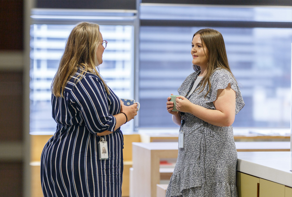 DVA graduate Amy Joslyn with officemate