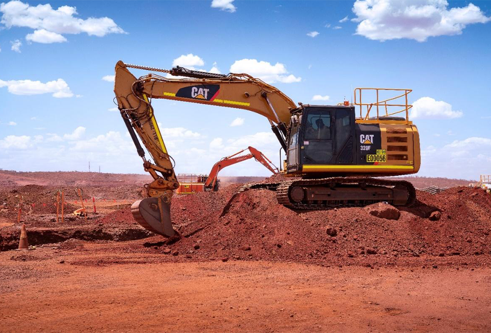 tractor on site