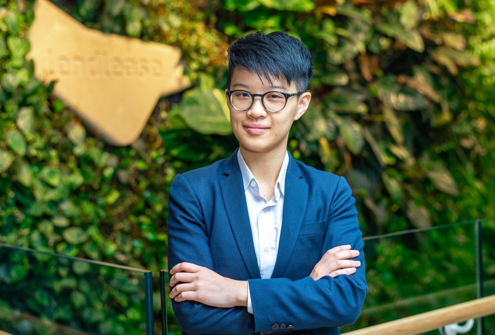 The Data School Graduate - Young female professional in blue suit