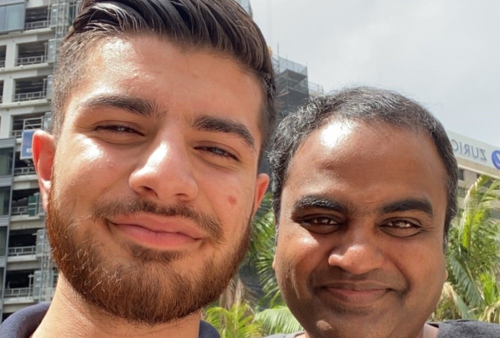 Vocus Graduate Ismail Sayar My teammate and I on our daily walk