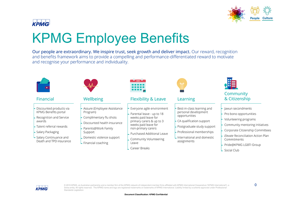 kpmg employee benefits